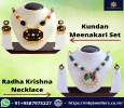 Buy Kundan Meena Necklace Set at Discount Rate MK Jewellers